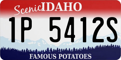 ID license plate 1P5412S
