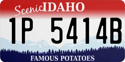 ID license plate 1P5414B