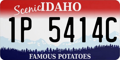 ID license plate 1P5414C