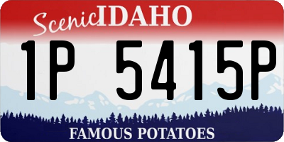 ID license plate 1P5415P
