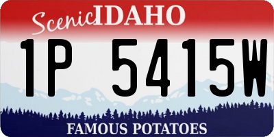 ID license plate 1P5415W