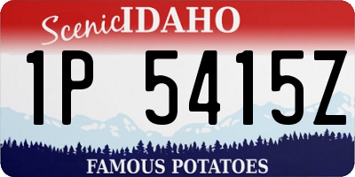 ID license plate 1P5415Z