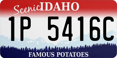 ID license plate 1P5416C