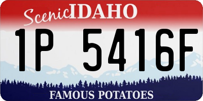 ID license plate 1P5416F
