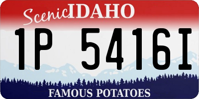 ID license plate 1P5416I
