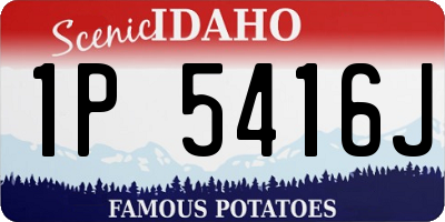 ID license plate 1P5416J