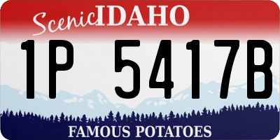 ID license plate 1P5417B