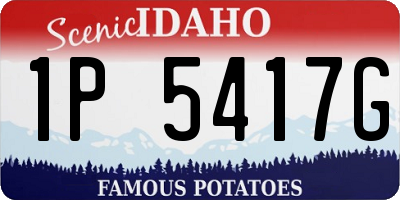 ID license plate 1P5417G