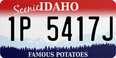 ID license plate 1P5417J