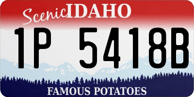 ID license plate 1P5418B
