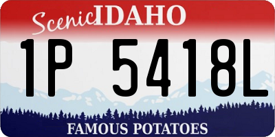 ID license plate 1P5418L