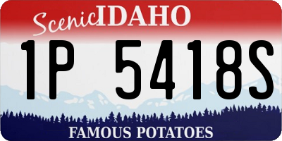 ID license plate 1P5418S
