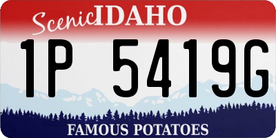 ID license plate 1P5419G