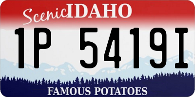 ID license plate 1P5419I
