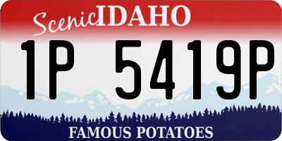 ID license plate 1P5419P