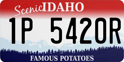 ID license plate 1P5420R