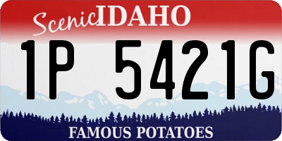ID license plate 1P5421G