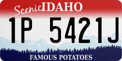 ID license plate 1P5421J