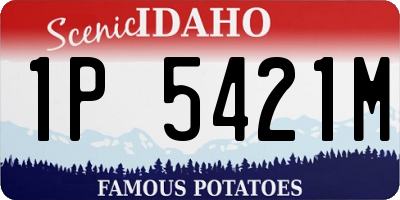 ID license plate 1P5421M