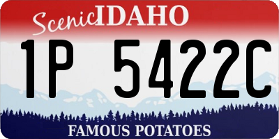 ID license plate 1P5422C