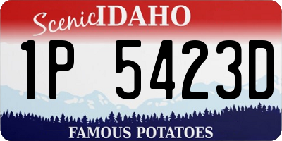 ID license plate 1P5423D