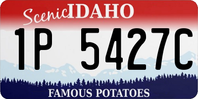 ID license plate 1P5427C