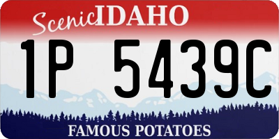 ID license plate 1P5439C