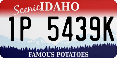 ID license plate 1P5439K