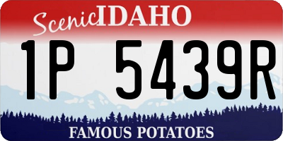 ID license plate 1P5439R