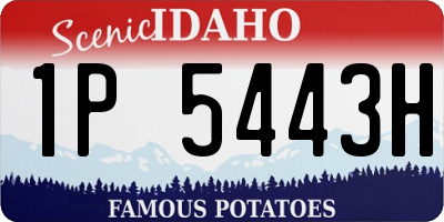ID license plate 1P5443H