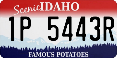 ID license plate 1P5443R
