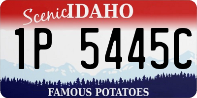 ID license plate 1P5445C