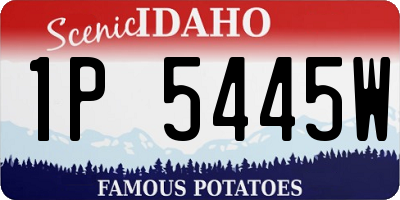 ID license plate 1P5445W