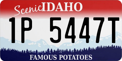 ID license plate 1P5447T