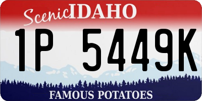 ID license plate 1P5449K