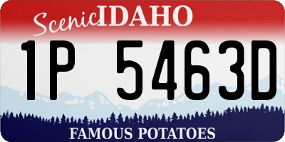 ID license plate 1P5463D