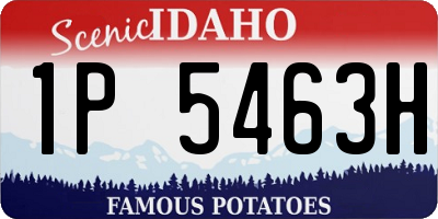 ID license plate 1P5463H