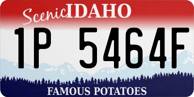 ID license plate 1P5464F