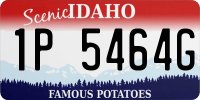 ID license plate 1P5464G