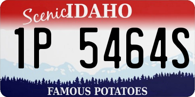 ID license plate 1P5464S