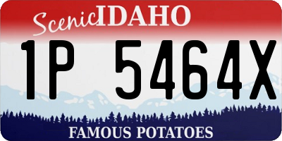 ID license plate 1P5464X