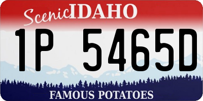 ID license plate 1P5465D