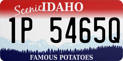 ID license plate 1P5465Q