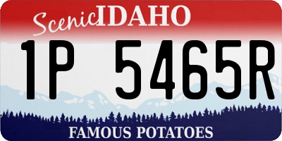 ID license plate 1P5465R