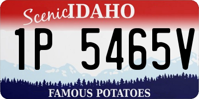 ID license plate 1P5465V