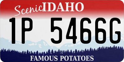 ID license plate 1P5466G
