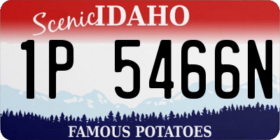 ID license plate 1P5466N