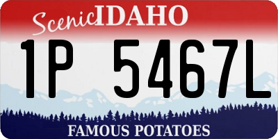 ID license plate 1P5467L