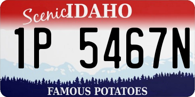 ID license plate 1P5467N