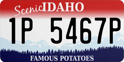 ID license plate 1P5467P